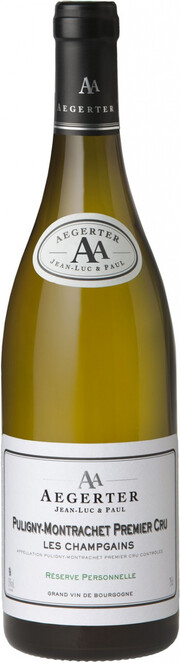 Вино Aegerter, "Reserve Personnelle" Puligny-Montrachet Premier Cru "Les Champgains" AOC