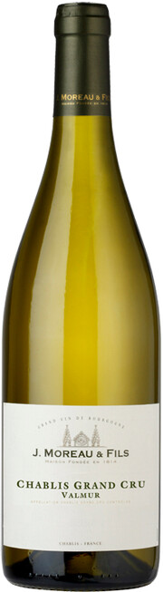 Вино J.Moreau & Fils, Chablis Grand Cru "Valmur" AOC 2009 1500 мл