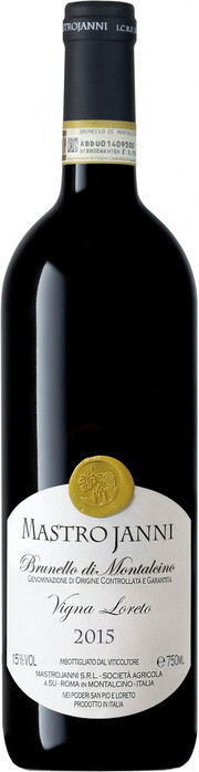 Вино Mastrojanni, "Vigna Loreto" Brunello di Montalcino DOCG 2015 750 мл