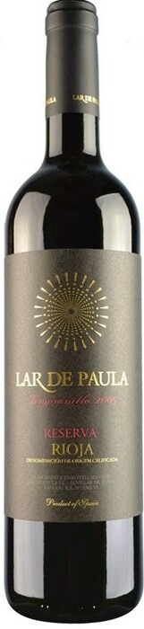 Вино Lar de Paula, Tempranillo Reserva, Rioja DOC