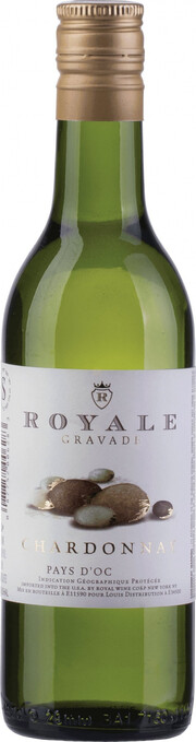 Вино "Royale Gravade" Chardonnay, Pays d'Oc IGP 2018 190 мл