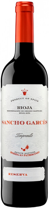 Вино Patrocinio, "Sancho Garces" Reserva, Rioja DOC 750 мл