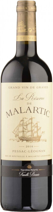 Вино "La Reserve de Malartic" Rouge, Pessac-Leognan AOC 2016 750 мл