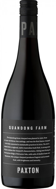 Вино Paxton, "Quandong Farm" Shiraz, McLaren Vale 2019 2019 750 мл