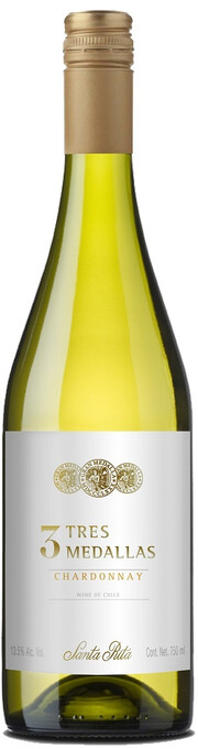 Вино Santa Rita, "3 Tres Medallas" Chardonnay