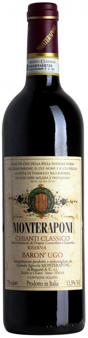 Вино Monteraponi, "Baron Ugo" Riserva, Chianti Classico DOCG