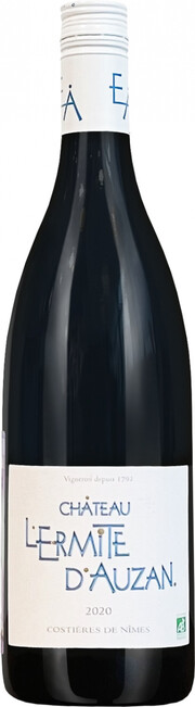 Вино Chateau L'Ermitage, "Cuvee Auzan" Rouge, Costieres de Nimes AOP 2020 750 мл