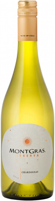 Вино MontGras, "Reserva" Chardonnay, DO Colchagua Valley 2019 750 мл