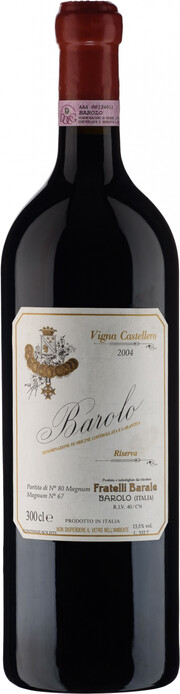 Вино Barale Fratelli, Barolo "Vigna Castellero" DOCG Riserva, 3 л