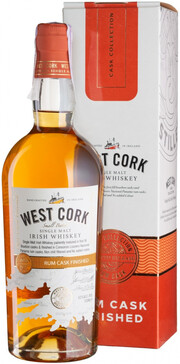 Виски "West Cork" Small Batch Rum Cask, gift box 700 мл