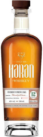 Виски "Haran" Finished in Porto Cask 12 Years Old