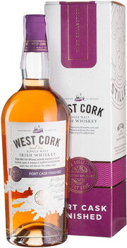 Виски "West Cork" Small Batch Port Cask, gift box 700 мл