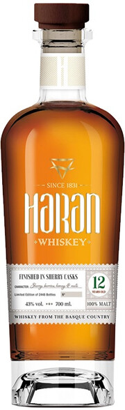 Виски "Haran" Finished in Sherry Cask 12 Years Old