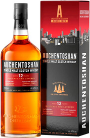 Виски "Auchentoshan" 12 Years Old, gift box 700 мл