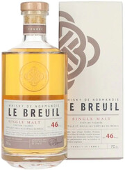 Виски "Le Breuil" Single Malt Finiton Tourbee, gift box 700 мл