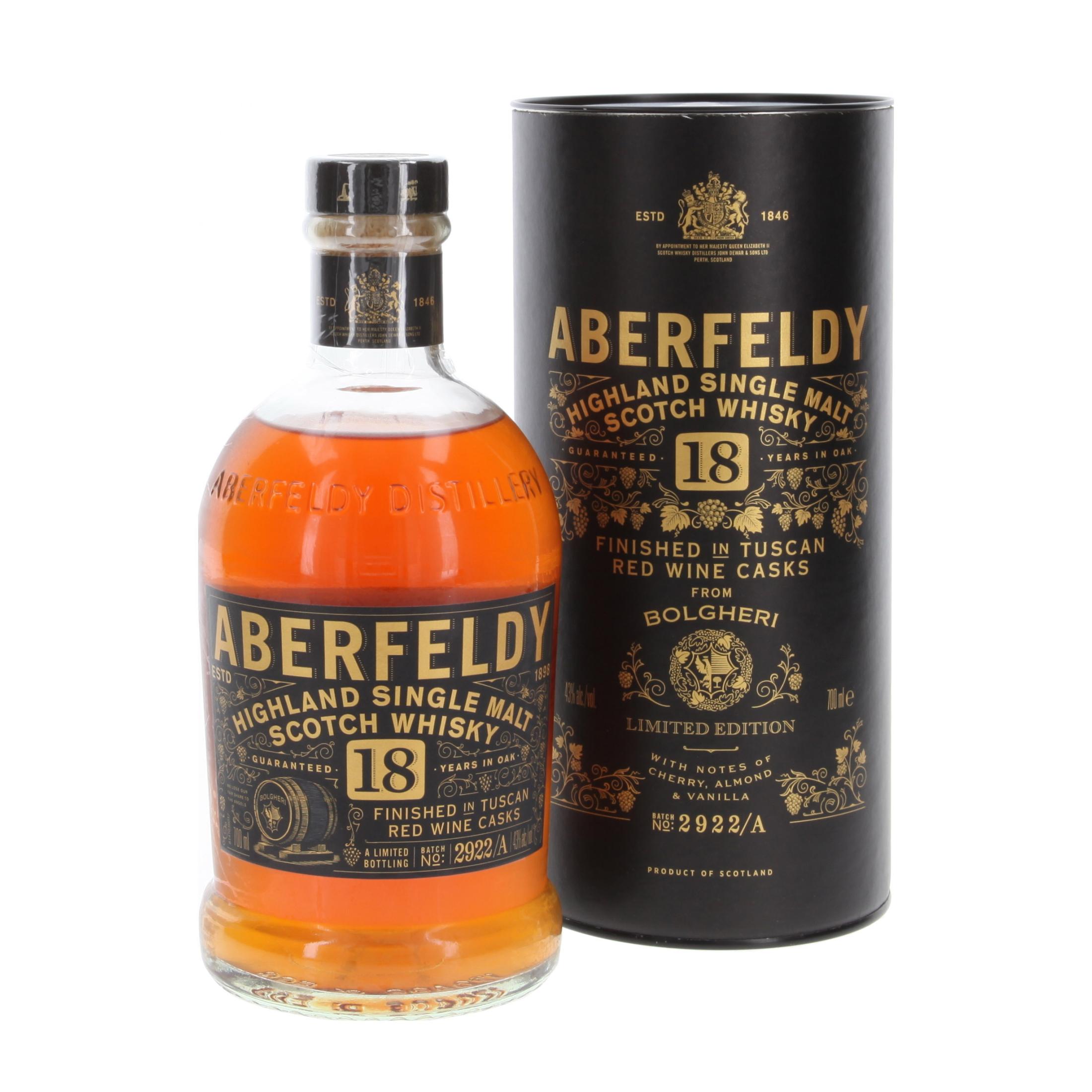 Aberfeldy Bolgheri 18 Year Old Whiskey 700 ml