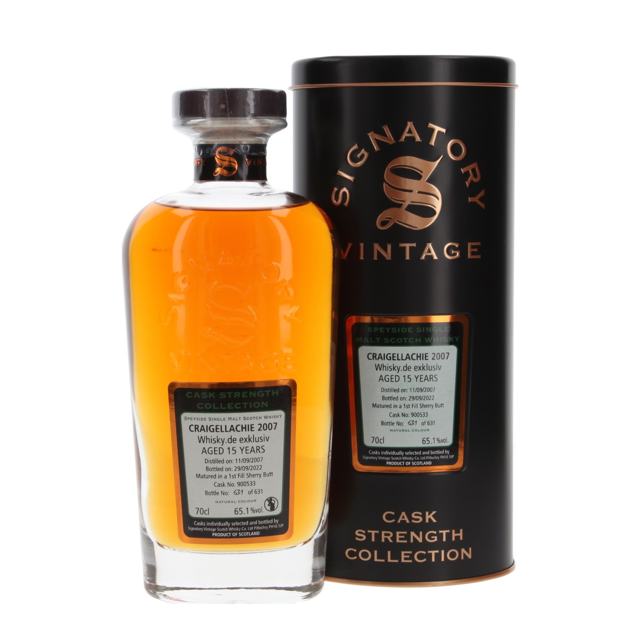 Craigellachie Whisky.de exclusive Cask Strength Collection 15 Years 2007/2022 700 ml