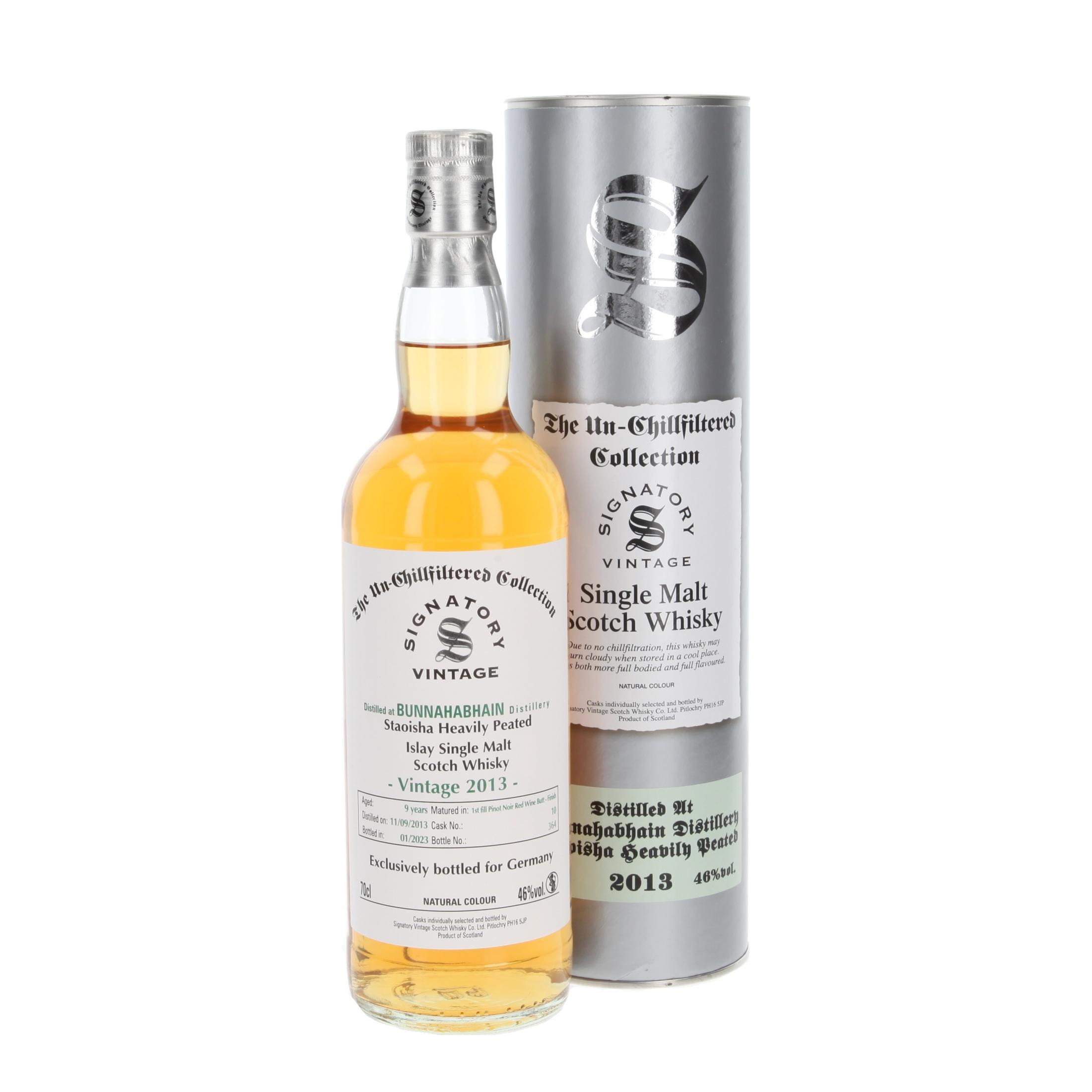 Bunnahabhain Staoisha Pinot Noir Cask Heavily Peated 9 Years 2013/2023  whisky 700 ml