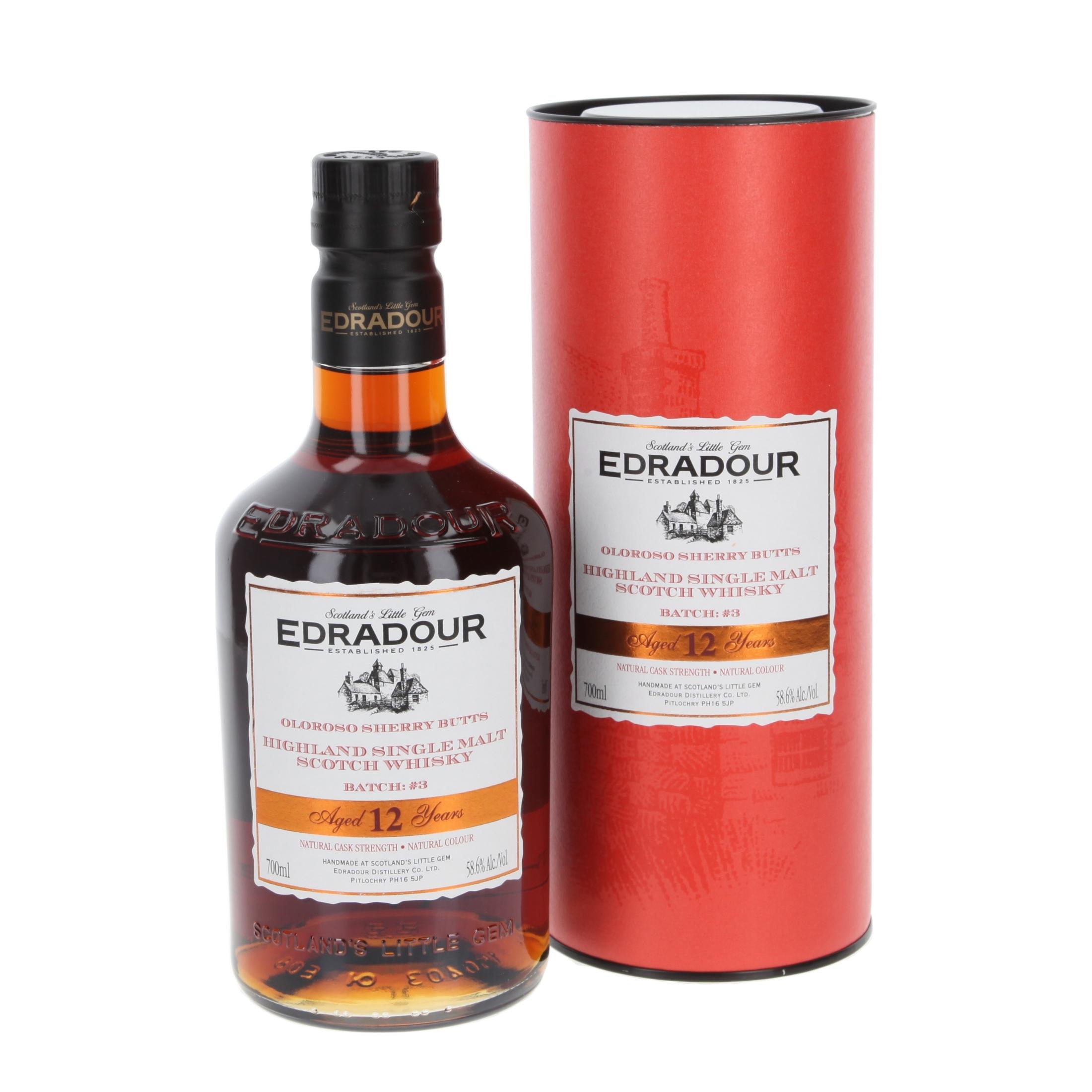 Edradour Cask Strength Batch #3 12 Year Old Whiskey 700 ml