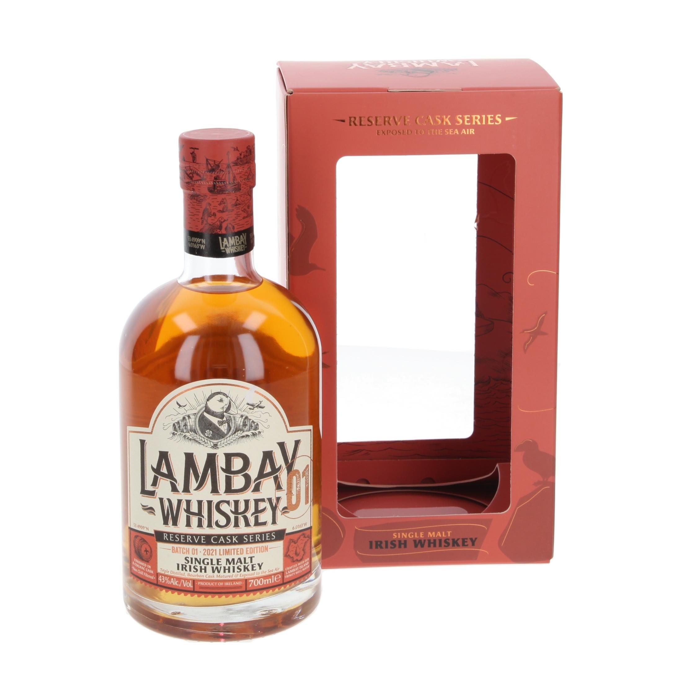 Wiskey Lambay Single Malt - Batch 1 700 ml