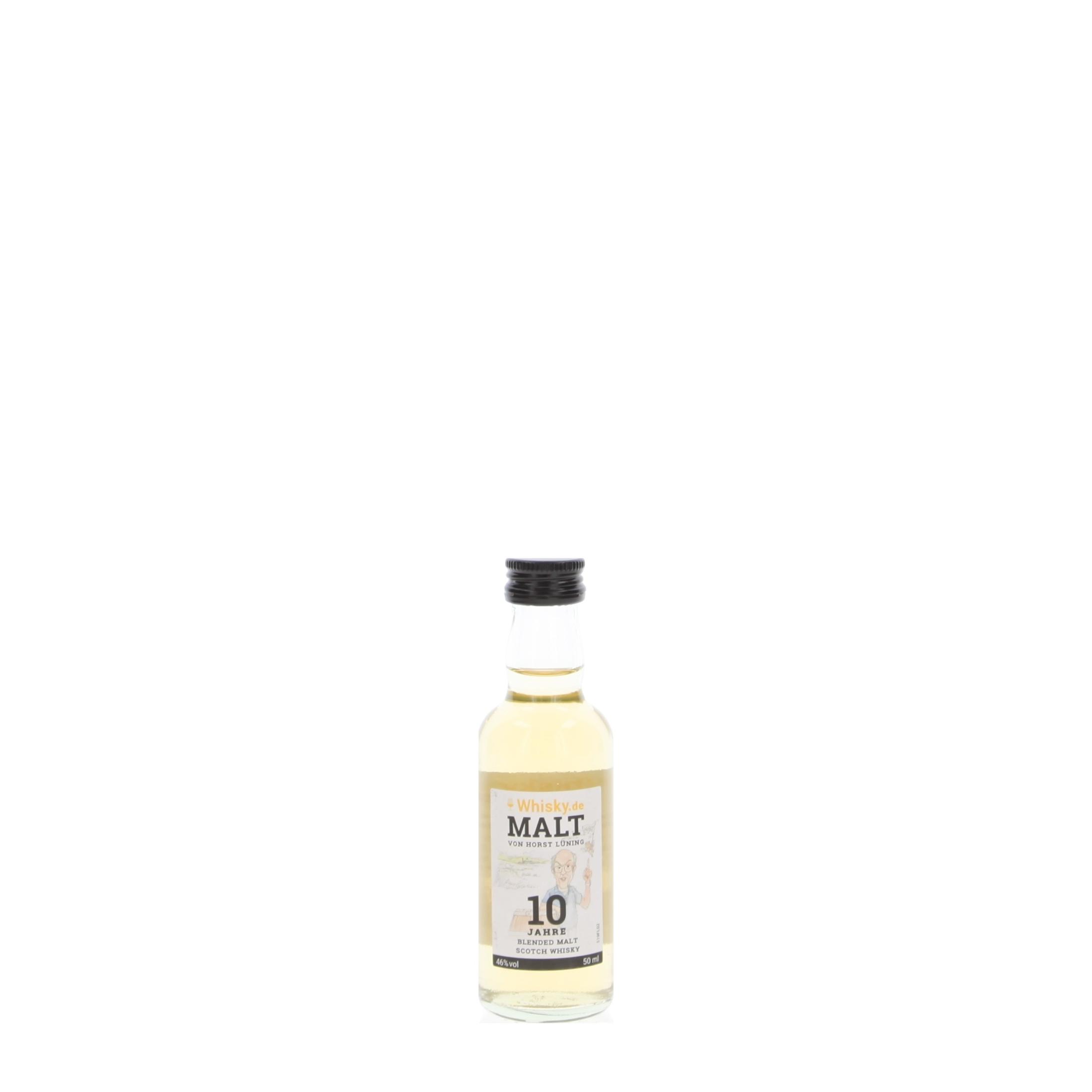 Whisky Miniature Whisky.de Malt by Horst Lüning 10 Years 2021 50 ml