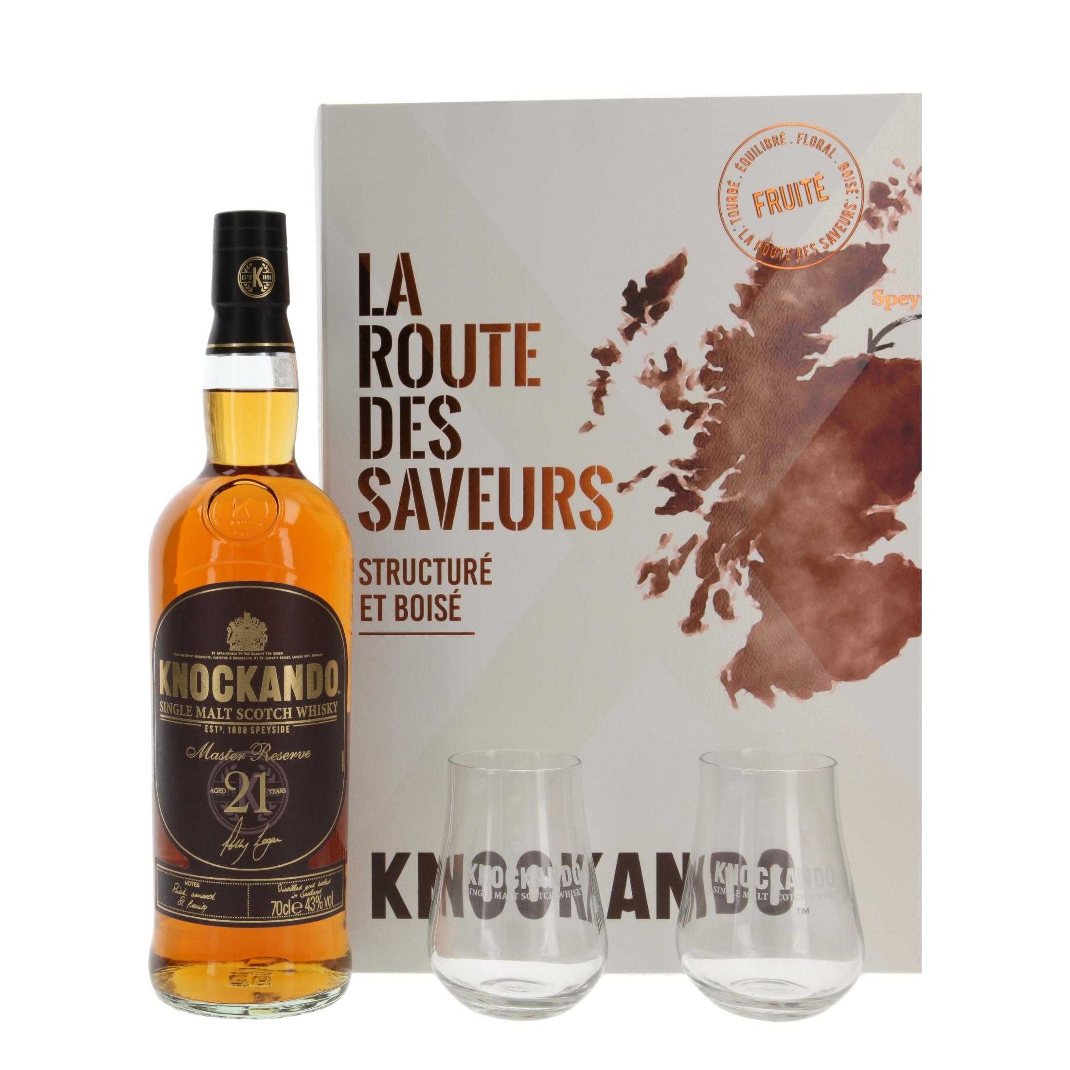 Knockando Master Reserve Whisky with 2 glasses 21 Years 700 ml