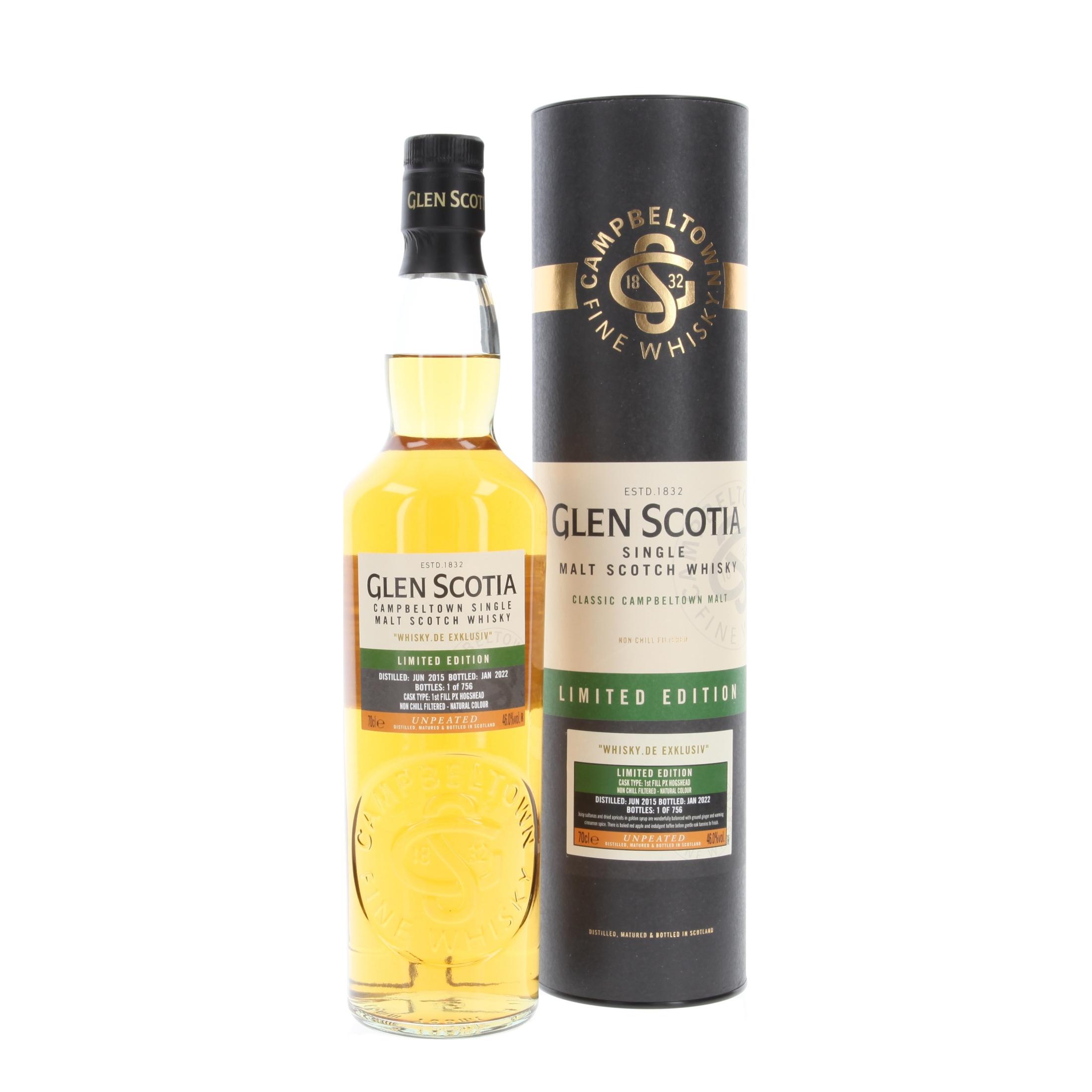 Wiskey Glen Scotia First Fill PX HH 'Whisky.de exklusiv' 2015/2022 700 ml